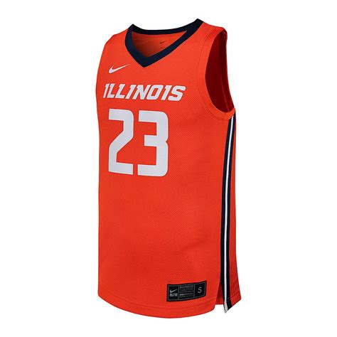 men's nike orange illinois fighting illini replica basketball jersey|illinois uniforms for sale.